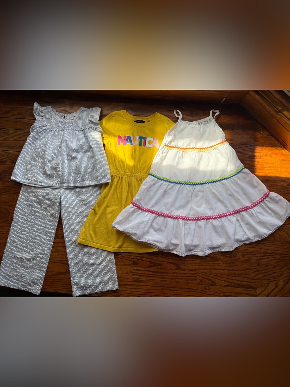 Girls Size 5T Dress Lot  Summer Dresses & Matching Outfit 3 Pieces